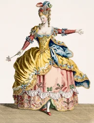 Costume per la Regina delle Silfidi nel balletto degli Elementi, inciso da René Gaillard
